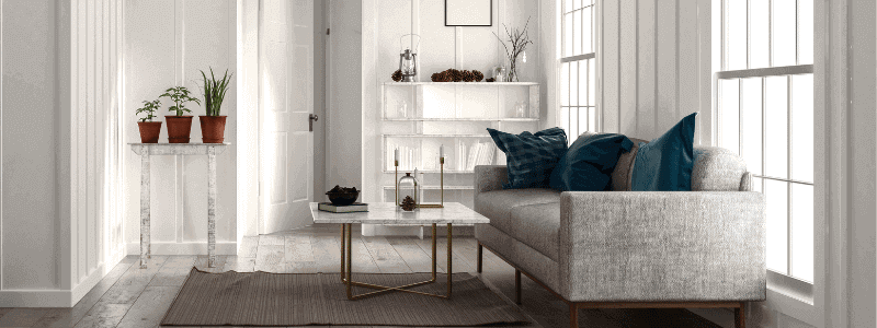 materiales nobles en decoración madera marmol acero